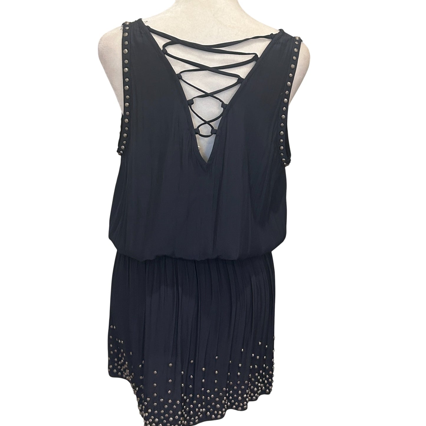 Ramy Brook NWT Navy Blue Embellished Hilary Mini Dress Womens Size Small NEW