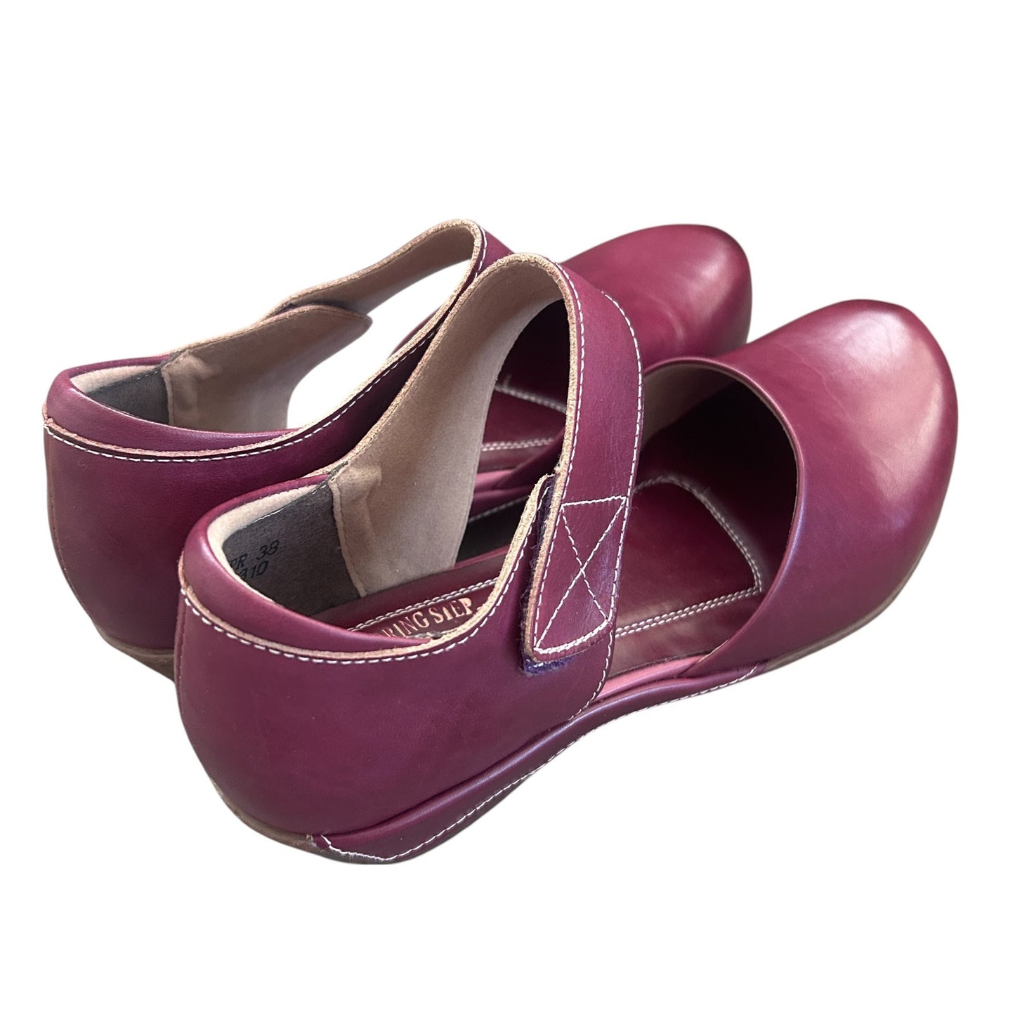 L'Artiste Spring Step Mary Jane Gloss Shoes Wine Purple Womens Size 38 / 7.5 NEW