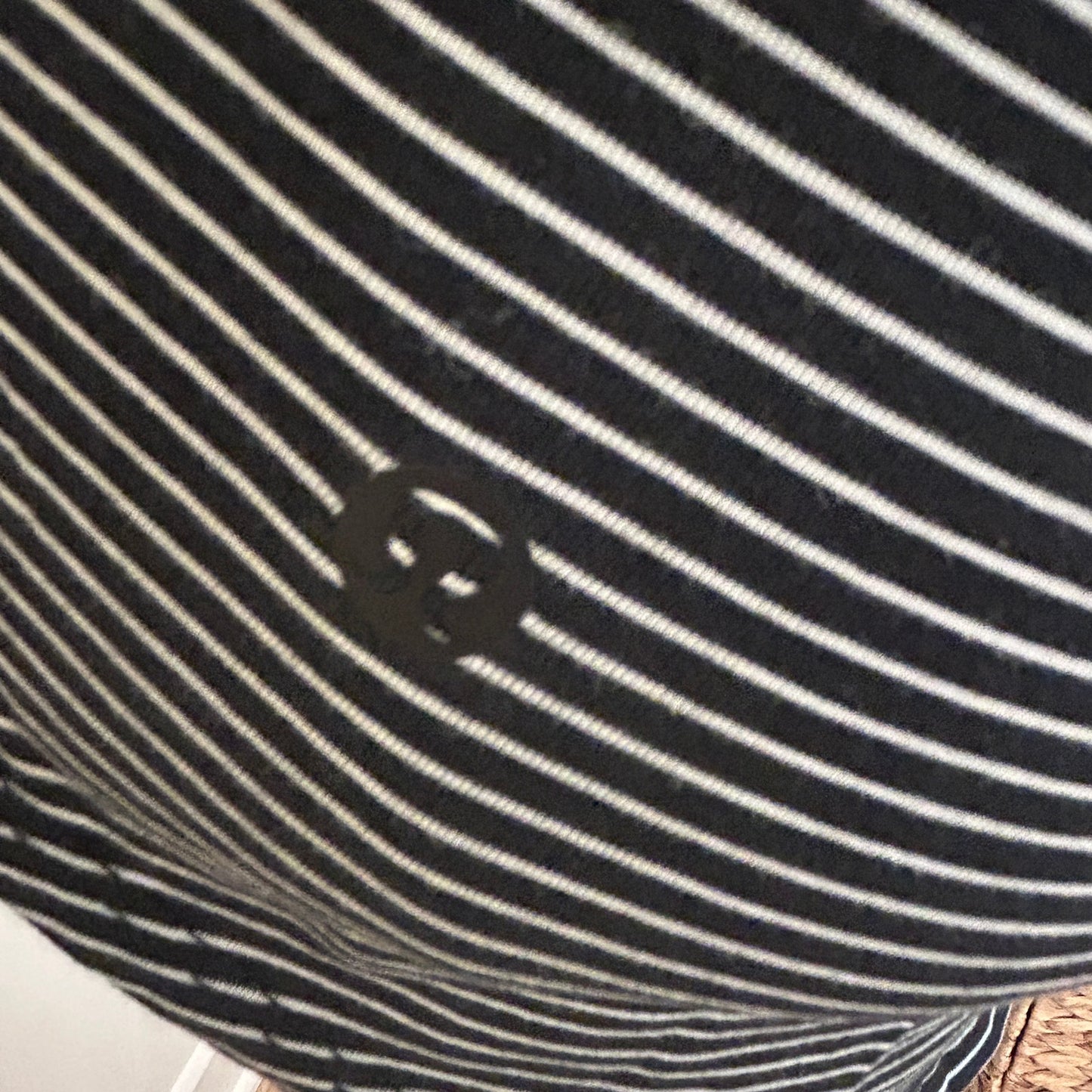 Lululemon Black and White Striped Racerback Tank Womens Size 4