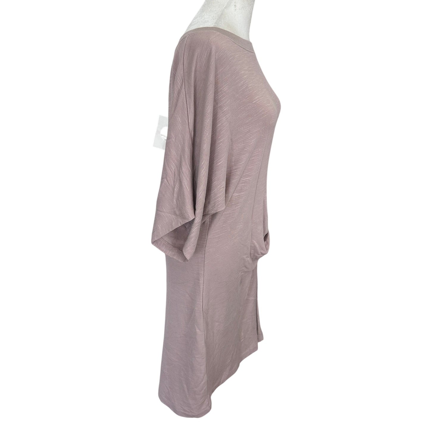 Daily Practice by Anthropologie Taupe Side-Twist Tee Dress Womens Size Large NEW