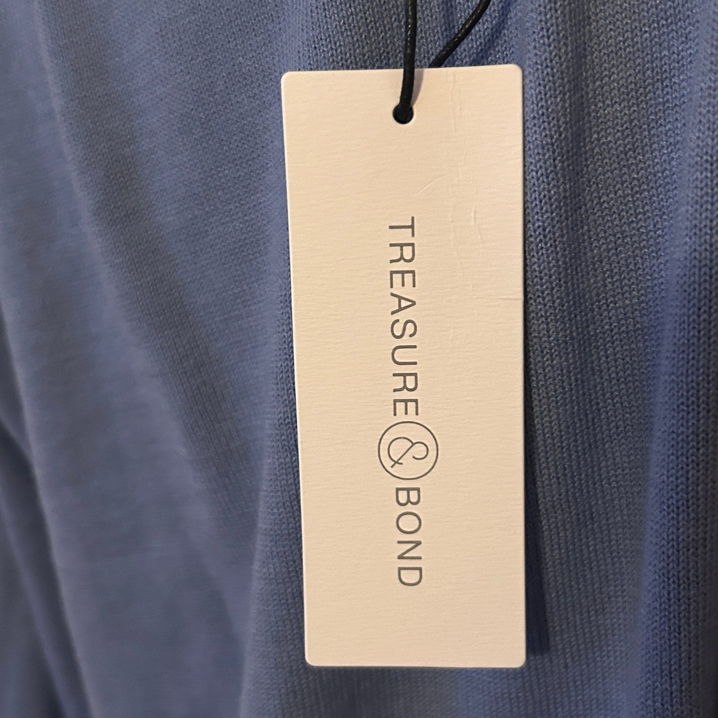 Treasure & Bond NWT Blue Manor Cashmere Blend V-Neck Sweater Womens Size XXS NEW