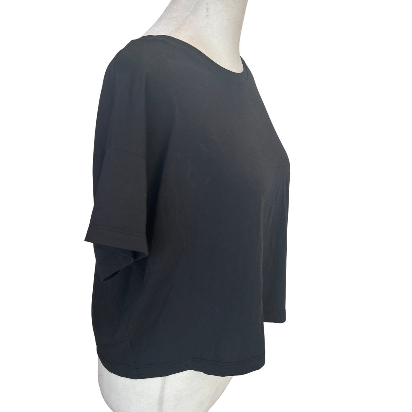 Lululemon Black All Yours Organic Cotton T-Shirt Short Sleeve Women's Size Small