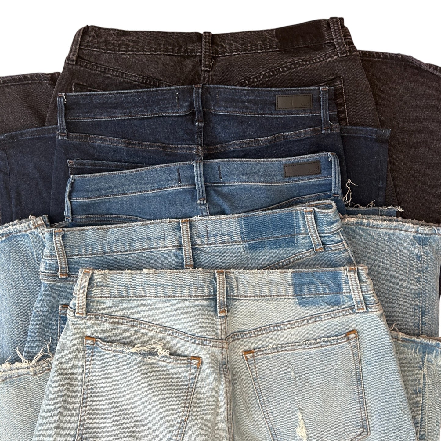 Abercrombie & Fitch LOT 5 Pair of High Rise Denim Jeans Womens Size 31 / 12