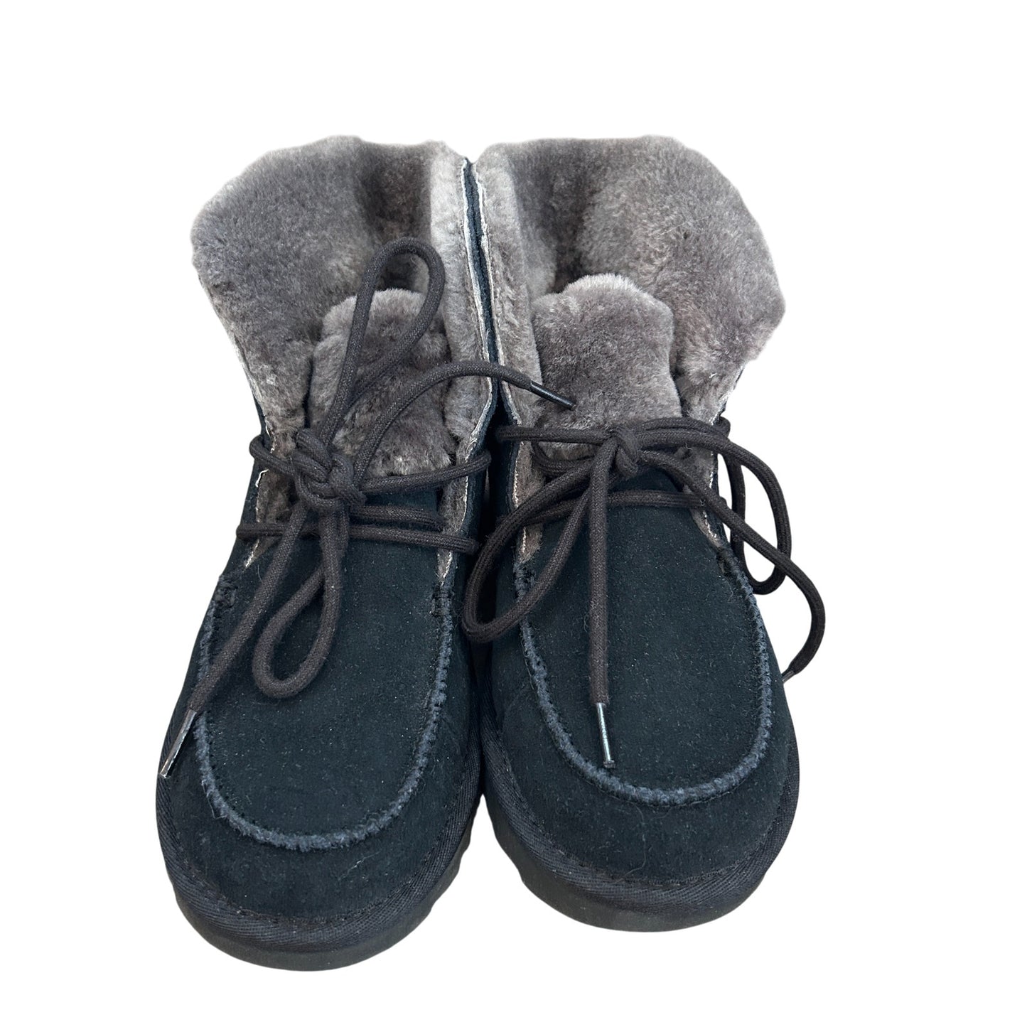 UGG Diara Black Suede Wool Ankle Moccasin Boot Womens Size 7 NEW