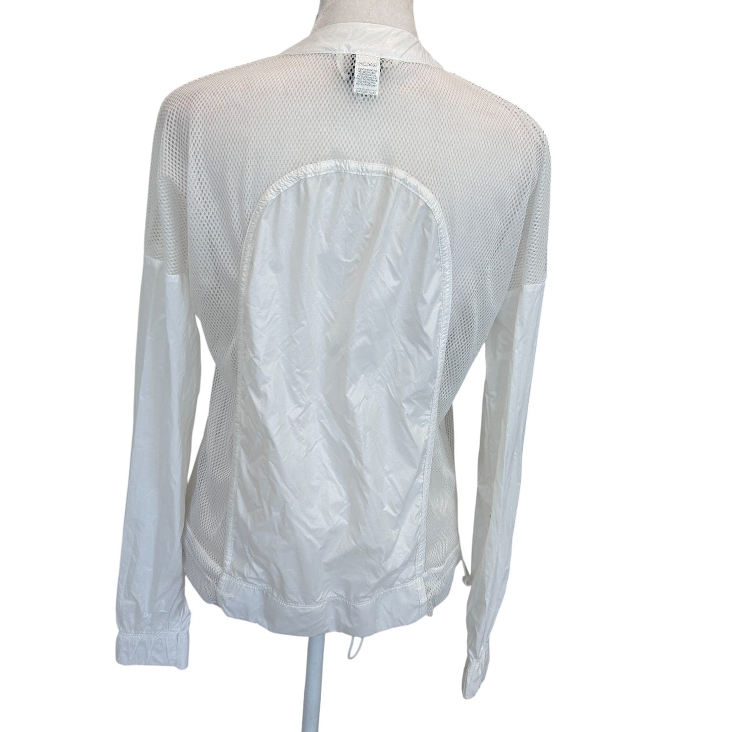 Electric Yoga White Mesh Full-Zip Jacket Womens Size Small