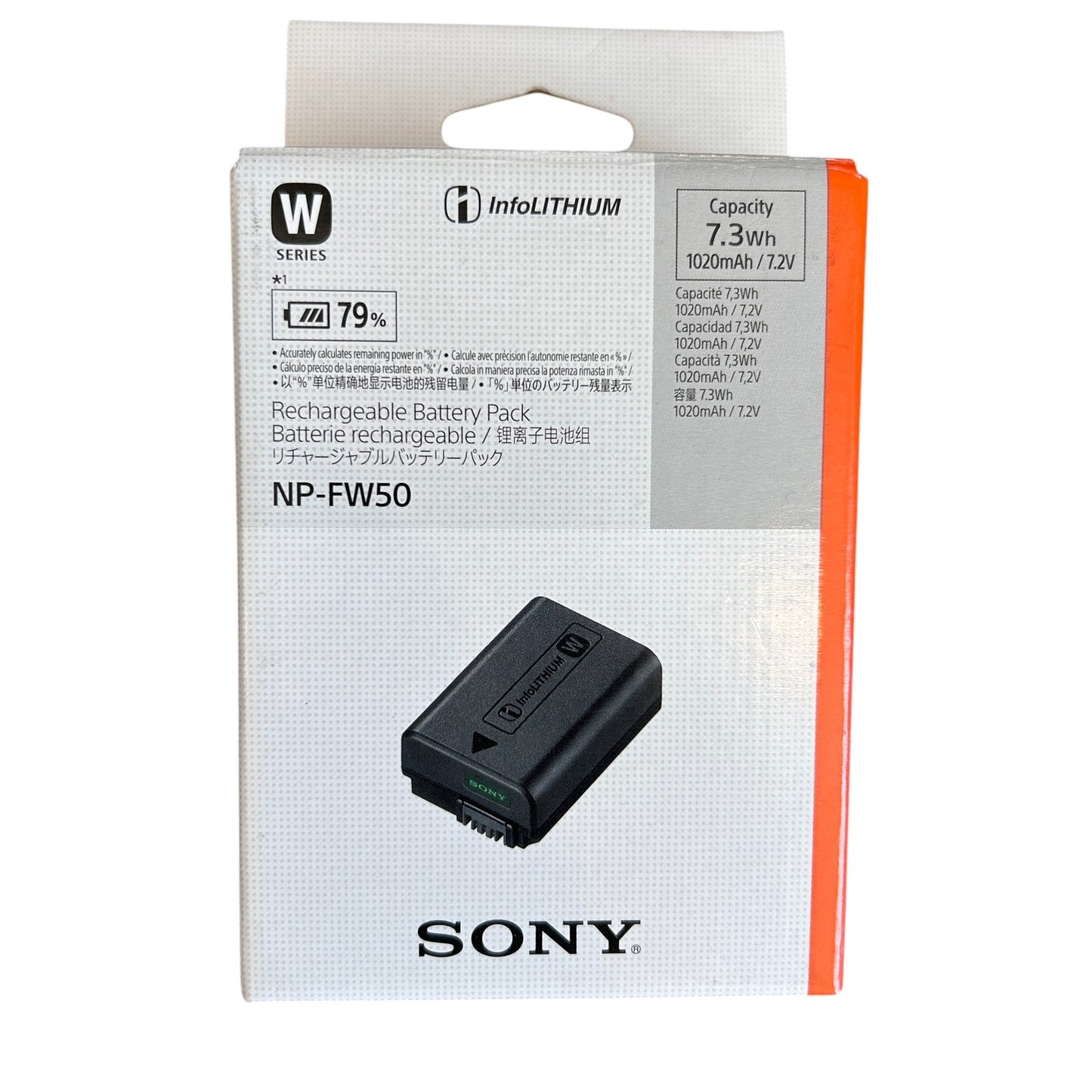 Sony NP-FW50 Lithium Ion Rechargeable Battery Capacity 7.3 Wh NEW IN BOX