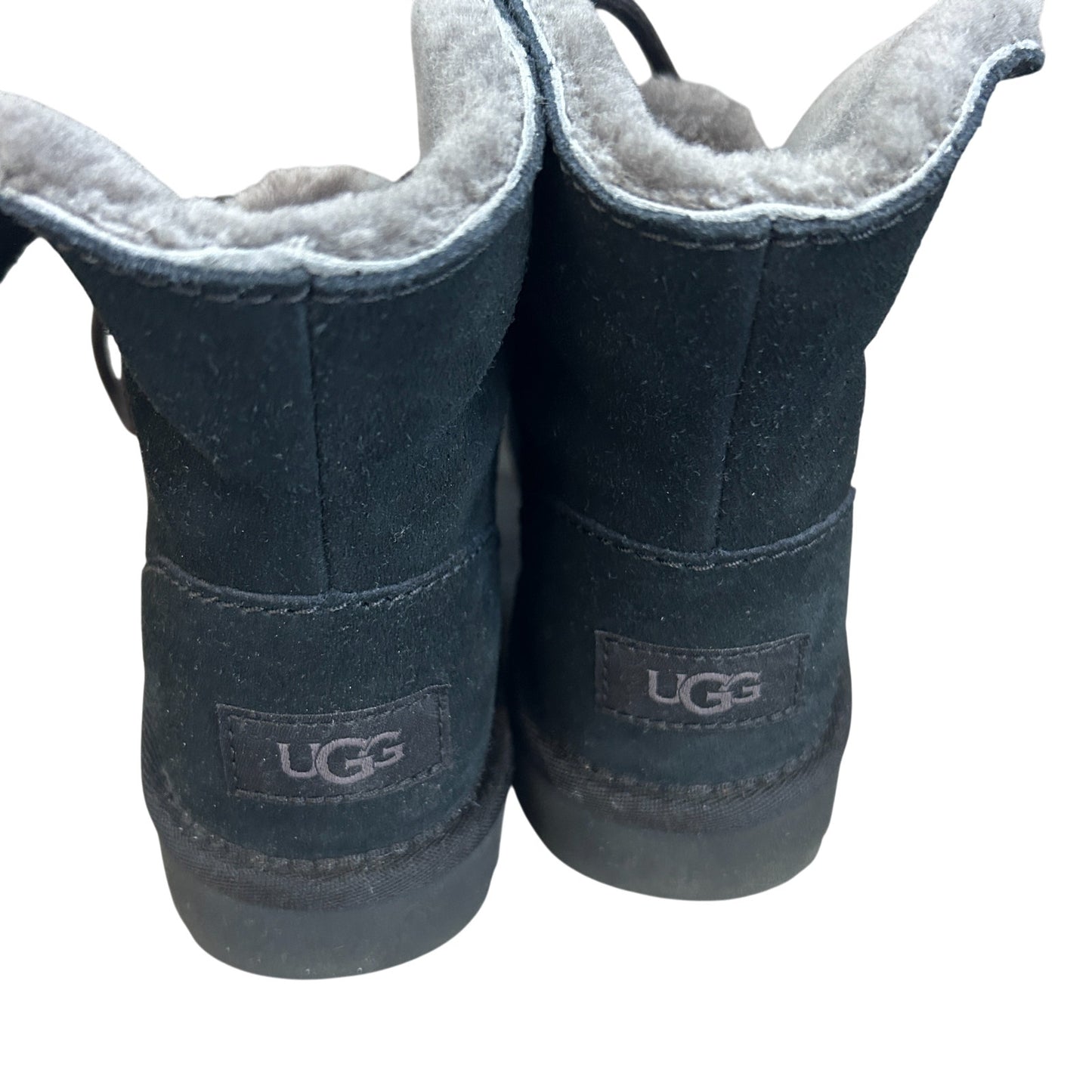 UGG Diara Black Suede Wool Ankle Moccasin Boot Womens Size 7 NEW