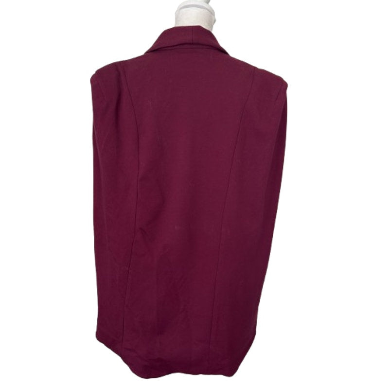 GILI Got It Love It Burgundy Knit Cape Blazer Womens Size 8