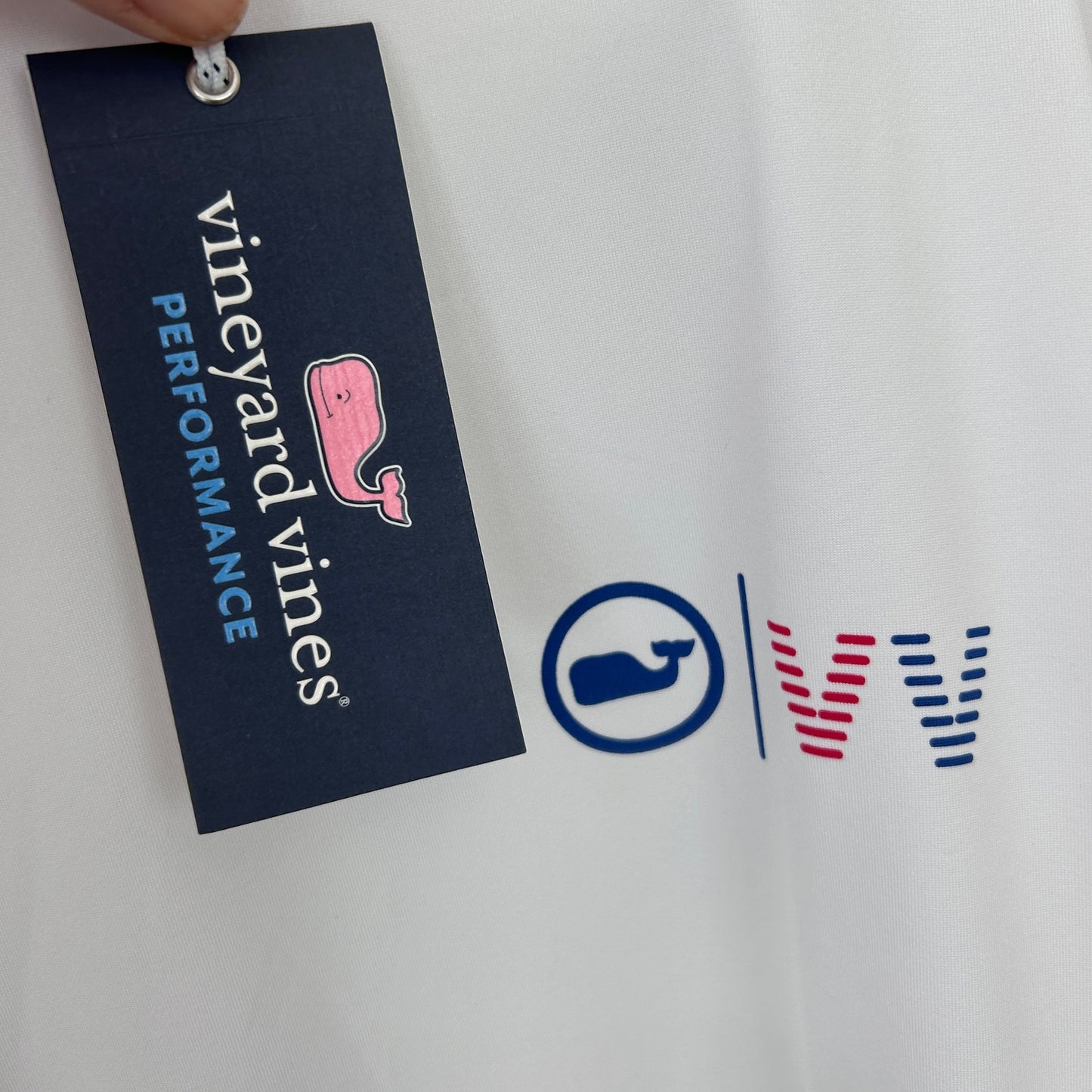 Vineyard Vines NWT Performance White Long Sleeve Tee Americana Mens Size Large