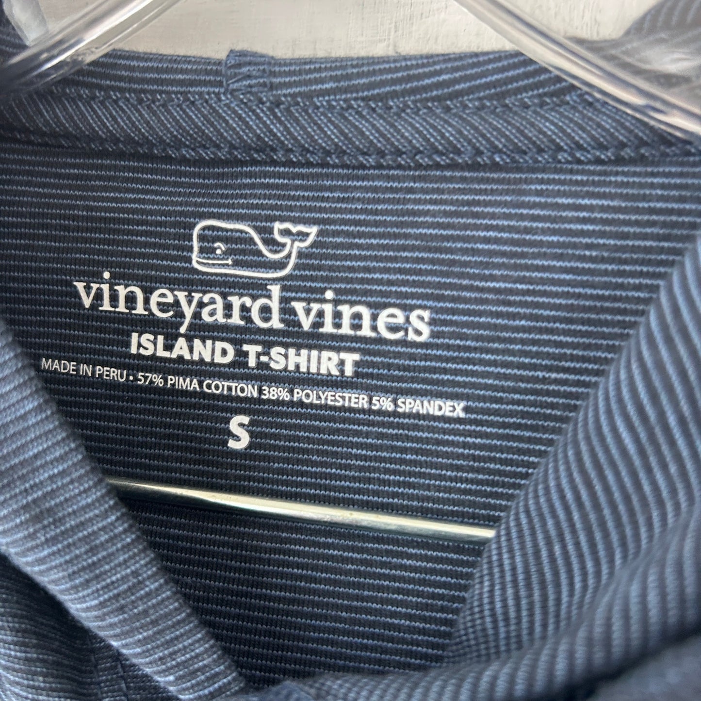 Vineyard Vines Dark Blue Long Sleeve Hooded Island T-Shirt Mens Size Small