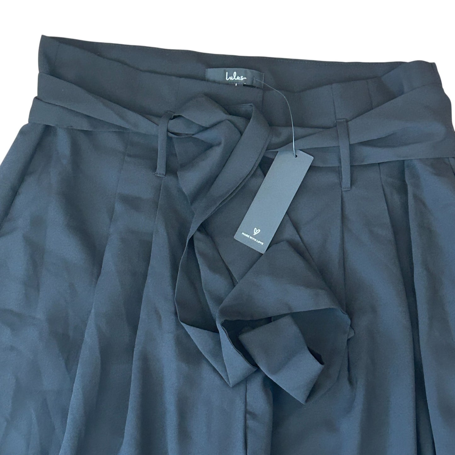 Lulus NWT Black Wide Leg Lined Trousers Pants Womens Size Large NEW