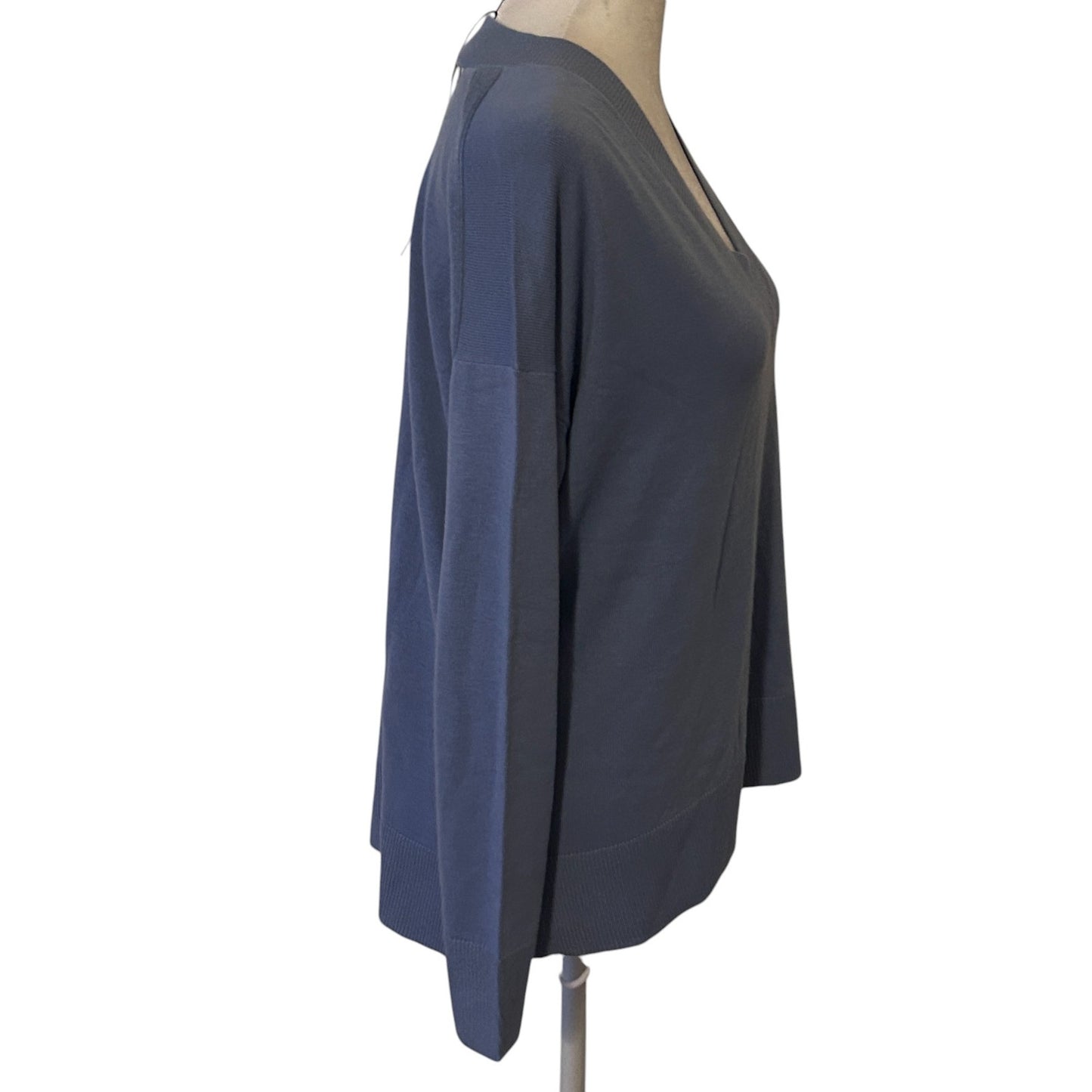 Treasure & Bond NWT Blue Manor Cashmere Blend V-Neck Sweater Womens Size XXS NEW
