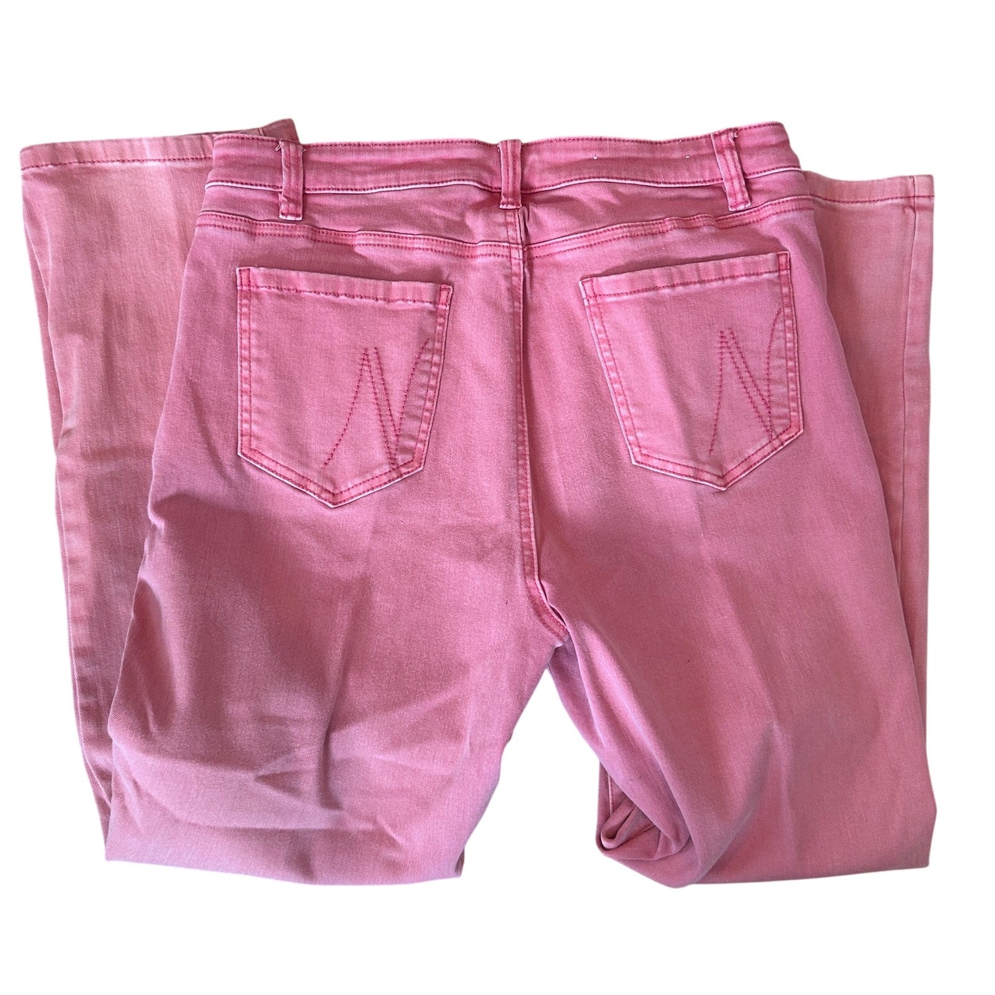 Nic + Zoe Faded Red Mid Rise Straight Jeans Womens Size 31