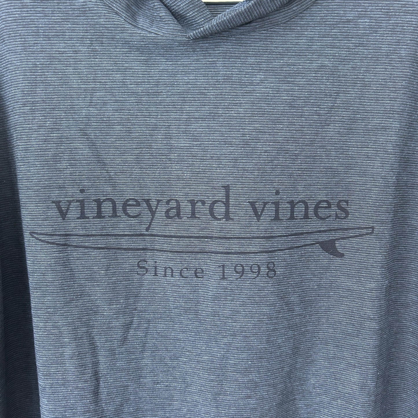 Vineyard Vines Dark Blue Long Sleeve Hooded Island T-Shirt Mens Size Small