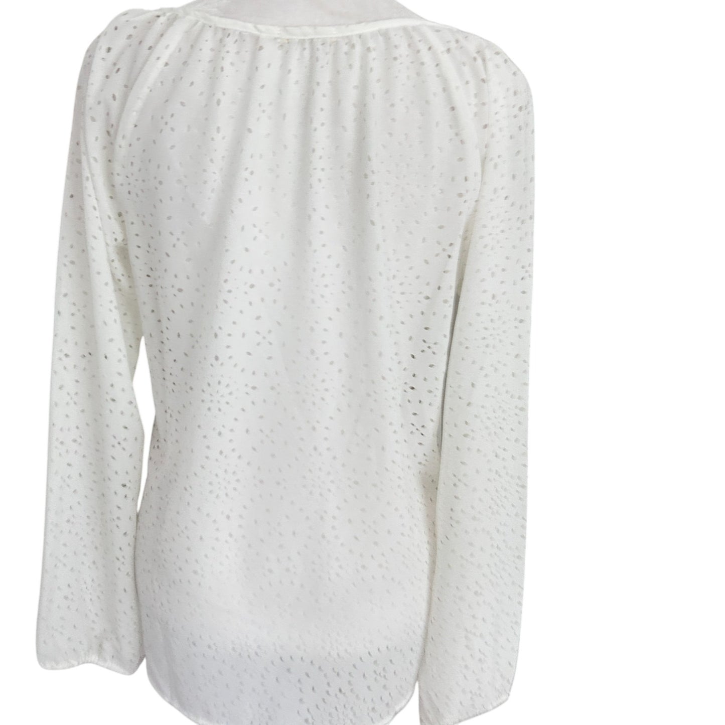 Dylan White Boho Cut-Out Blouse Top Womens Size Small