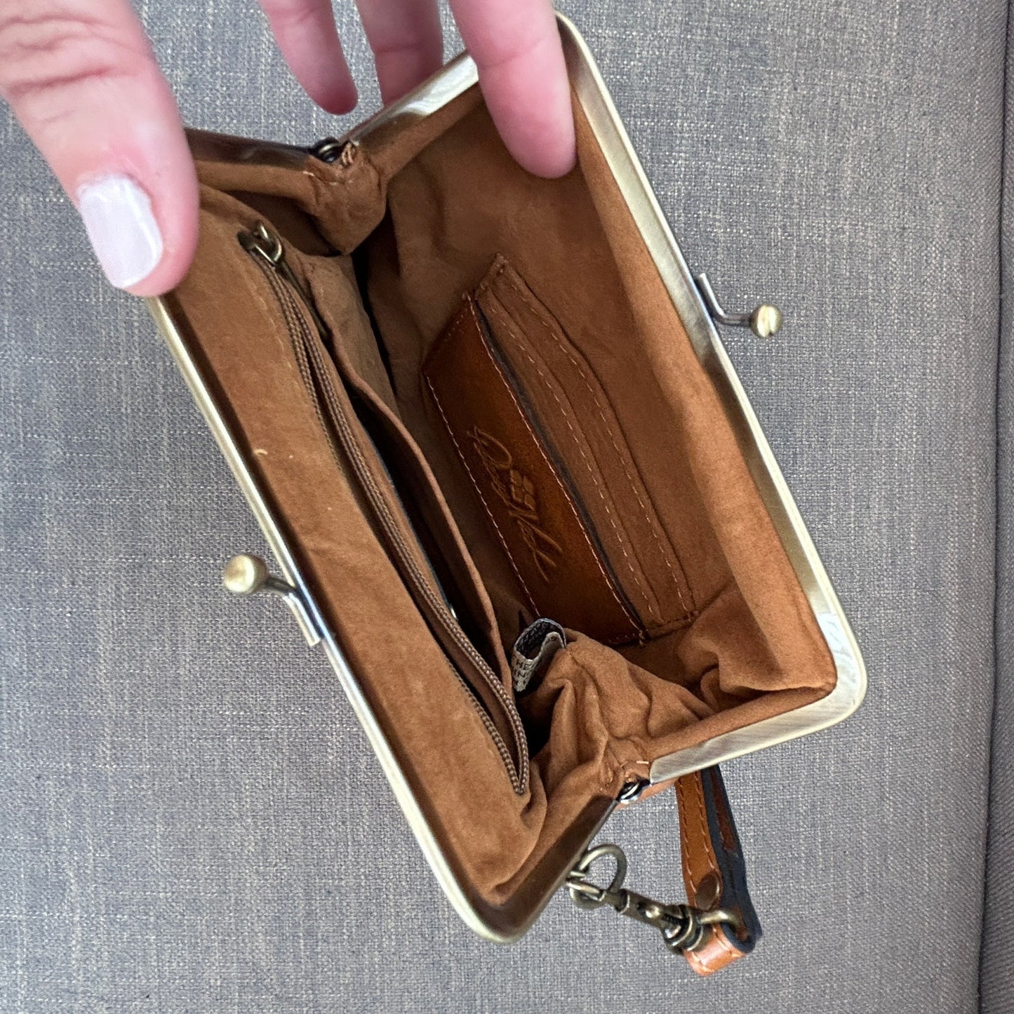 Patricia Nash Small Leather Goods Collection Embossed Wristlet Clutch Handbag