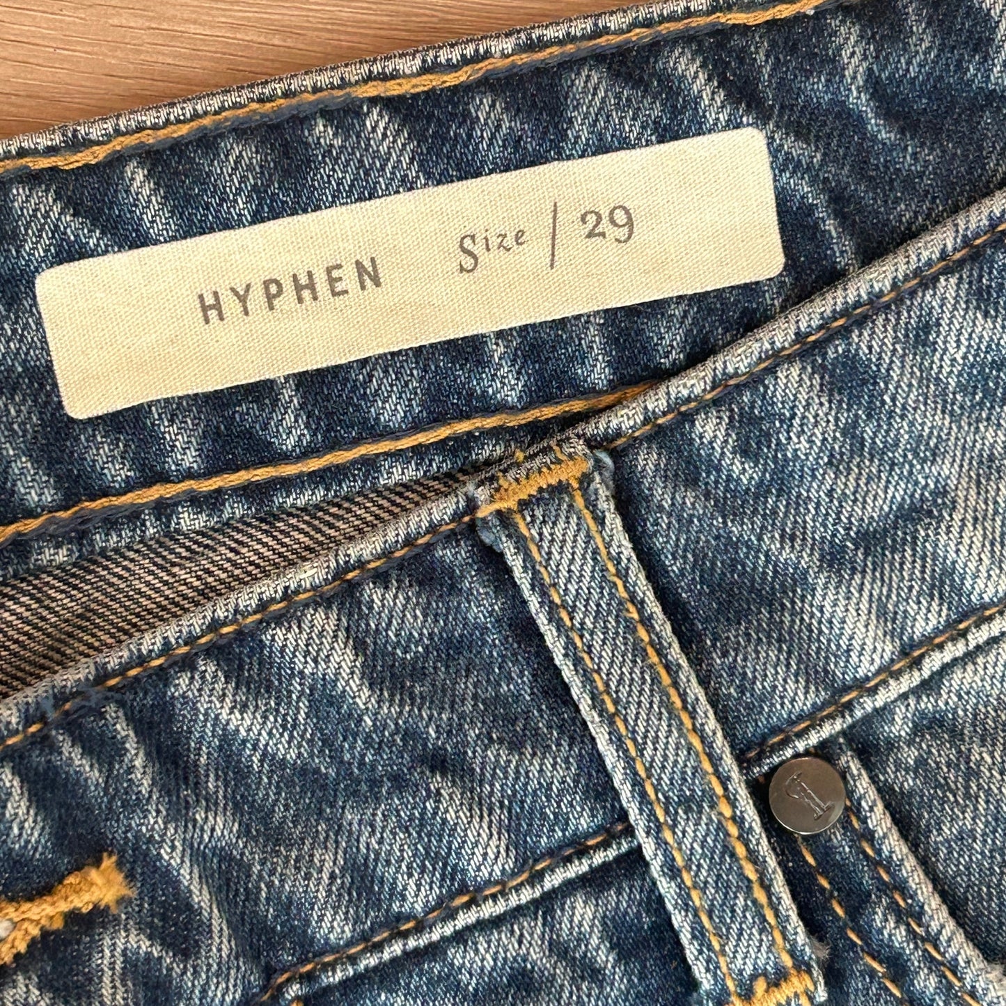 Pilcro and the Letterpress Hyphen Boho Fringed Boyfriend Jeans Womens Size 29