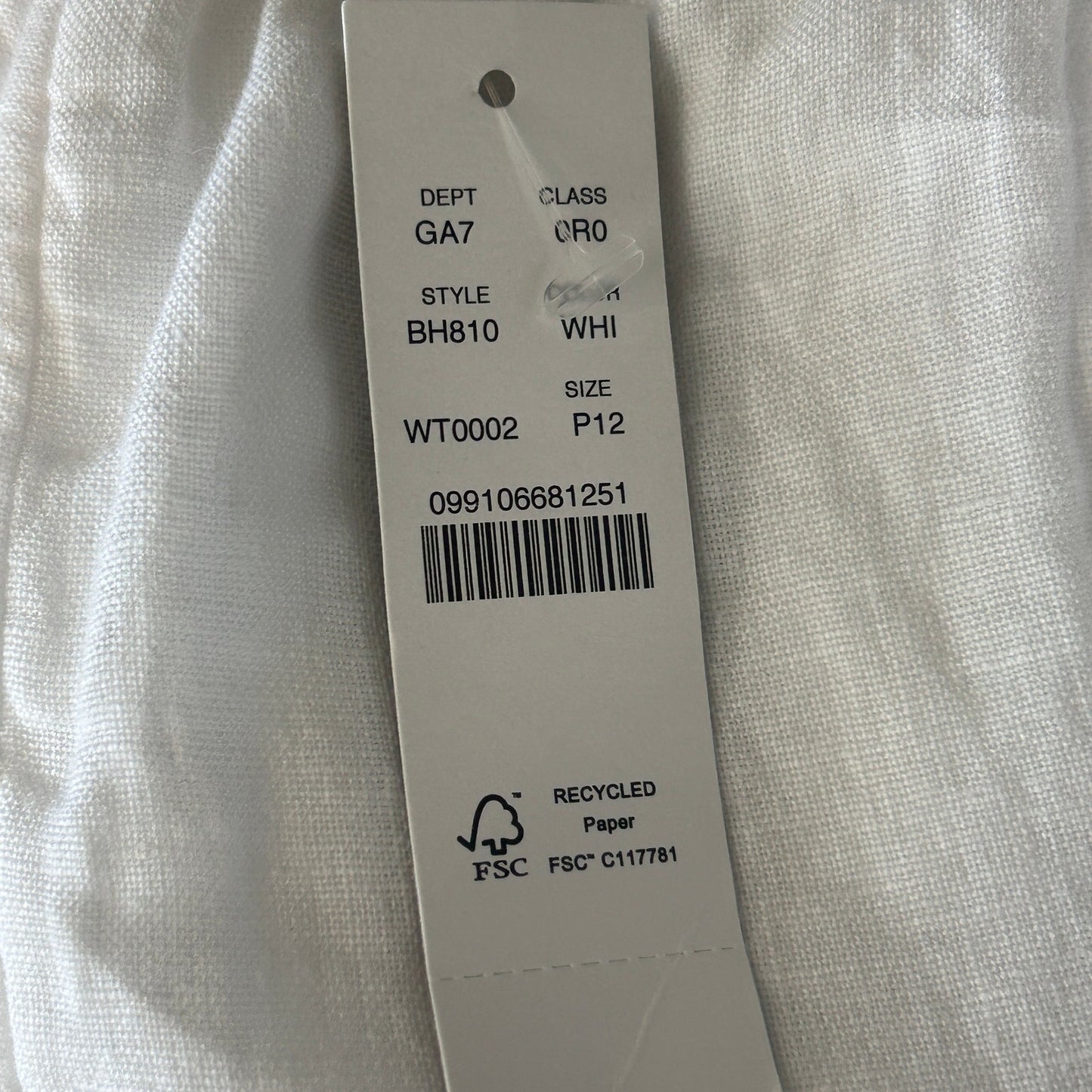 J Crew NWT White Linen Pants Womens Size 12 Petite NEW
