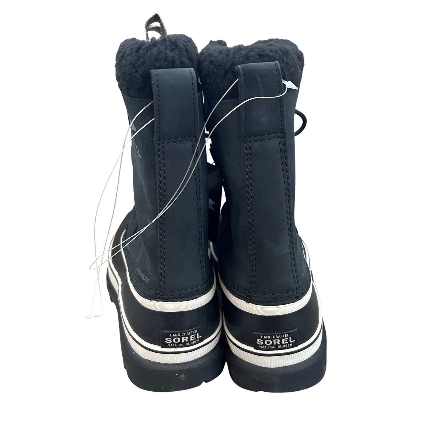 Sorel Caribou Black, Dark Stone Waterproof Insulated Boot Men's Size 10 NEW