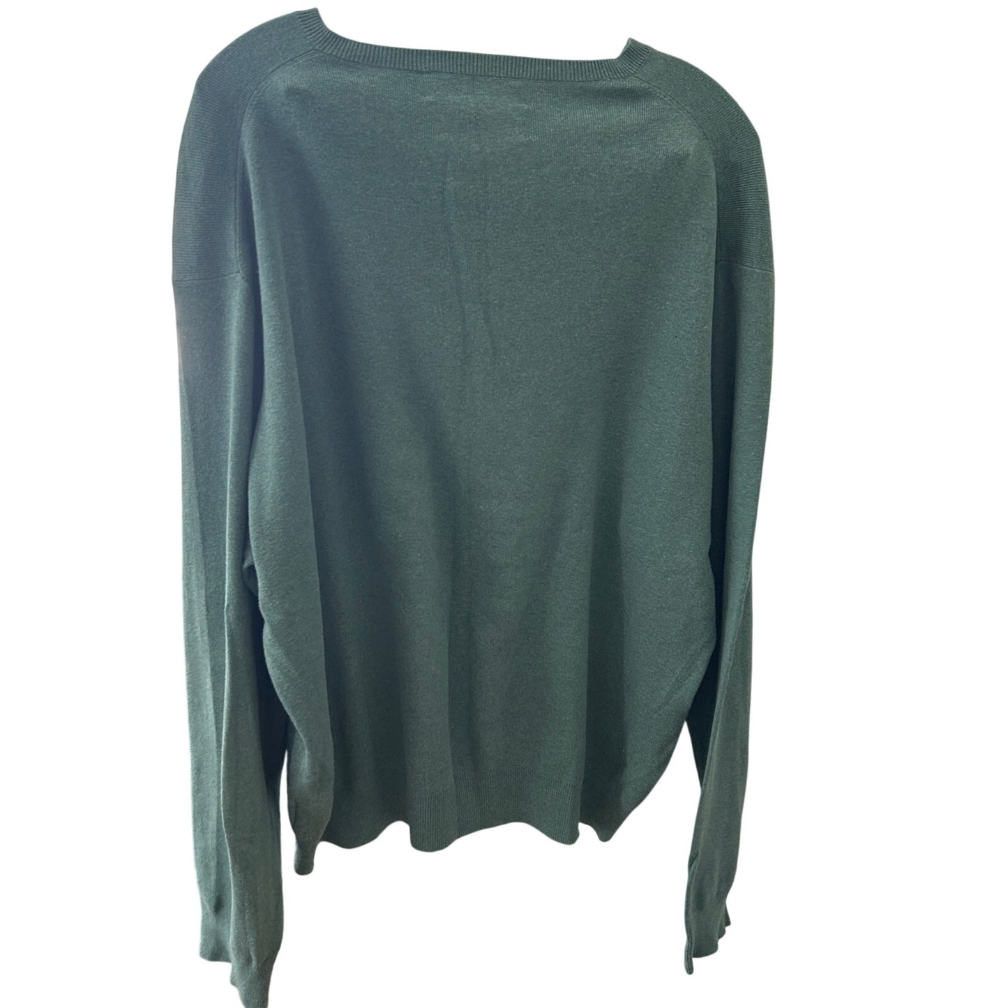 Polo Ralph Lauren Army Green Pima Cotton V-Neck Sweater Mens Size XXL