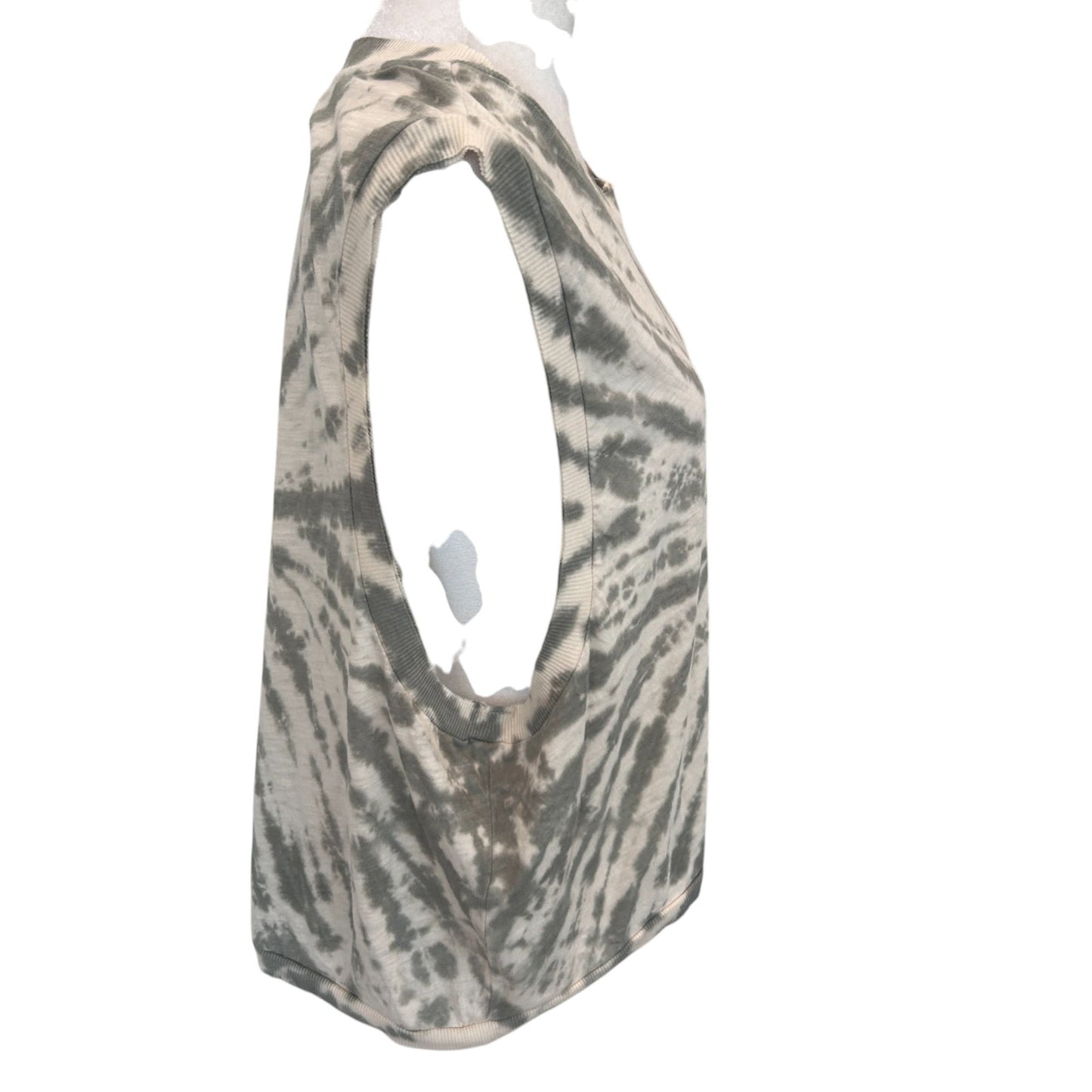 Free People FP Movement Green and Ivory Tie Dye Tank Top Womens Size Small NEW