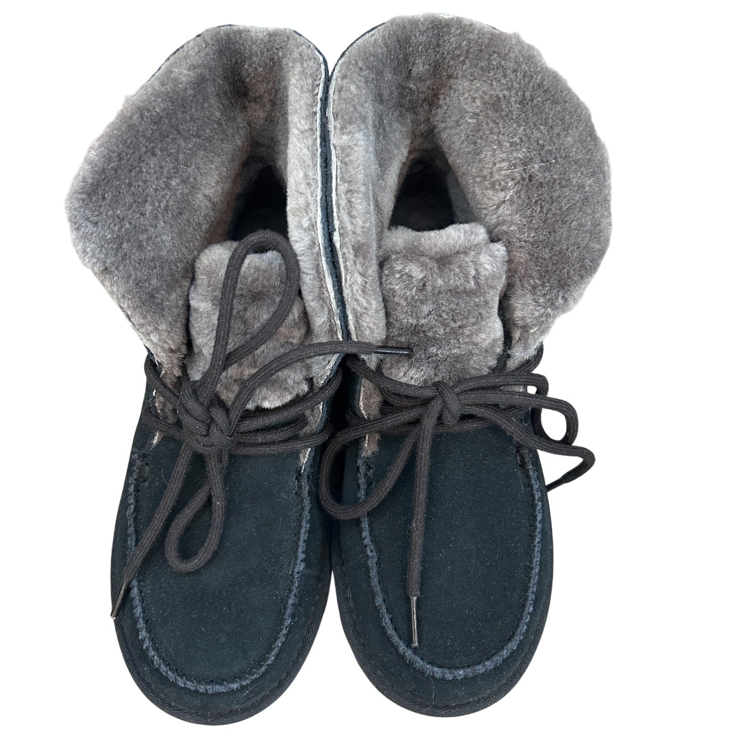 UGG Diara Black Suede Wool Ankle Moccasin Boot Womens Size 7 NEW