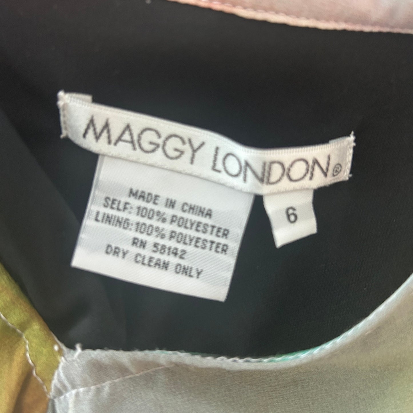Maggy London Grey Gold Green Purple Mini Kaftan Boho Tunic Dress Womens Size 6