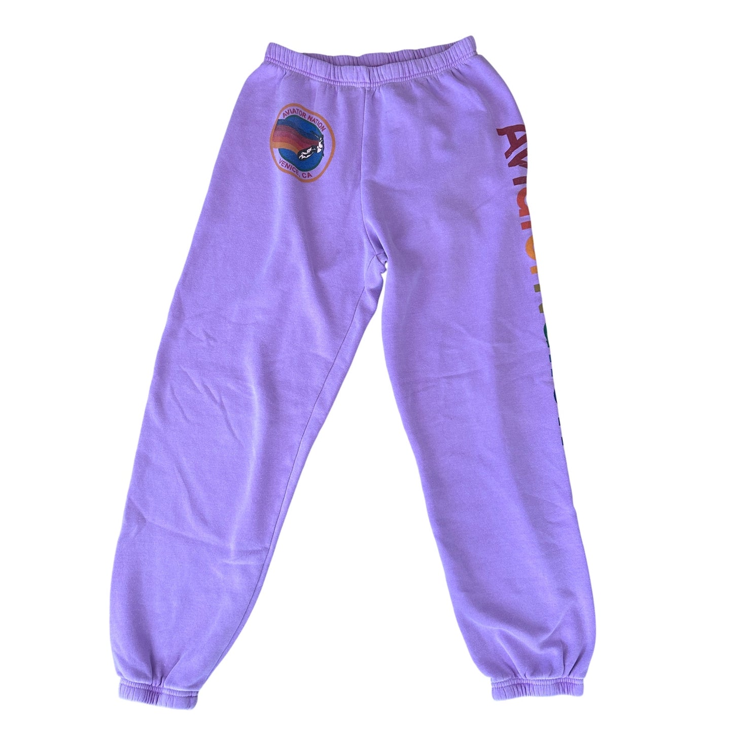 Aviator Nation Venice CA Purple Sweatpants Womens Size Large