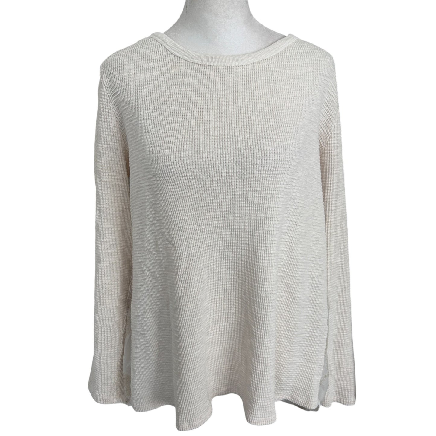 Dylan Ivory / Off-White Boho Waffle Front Blousy Back Top Womens Size Small