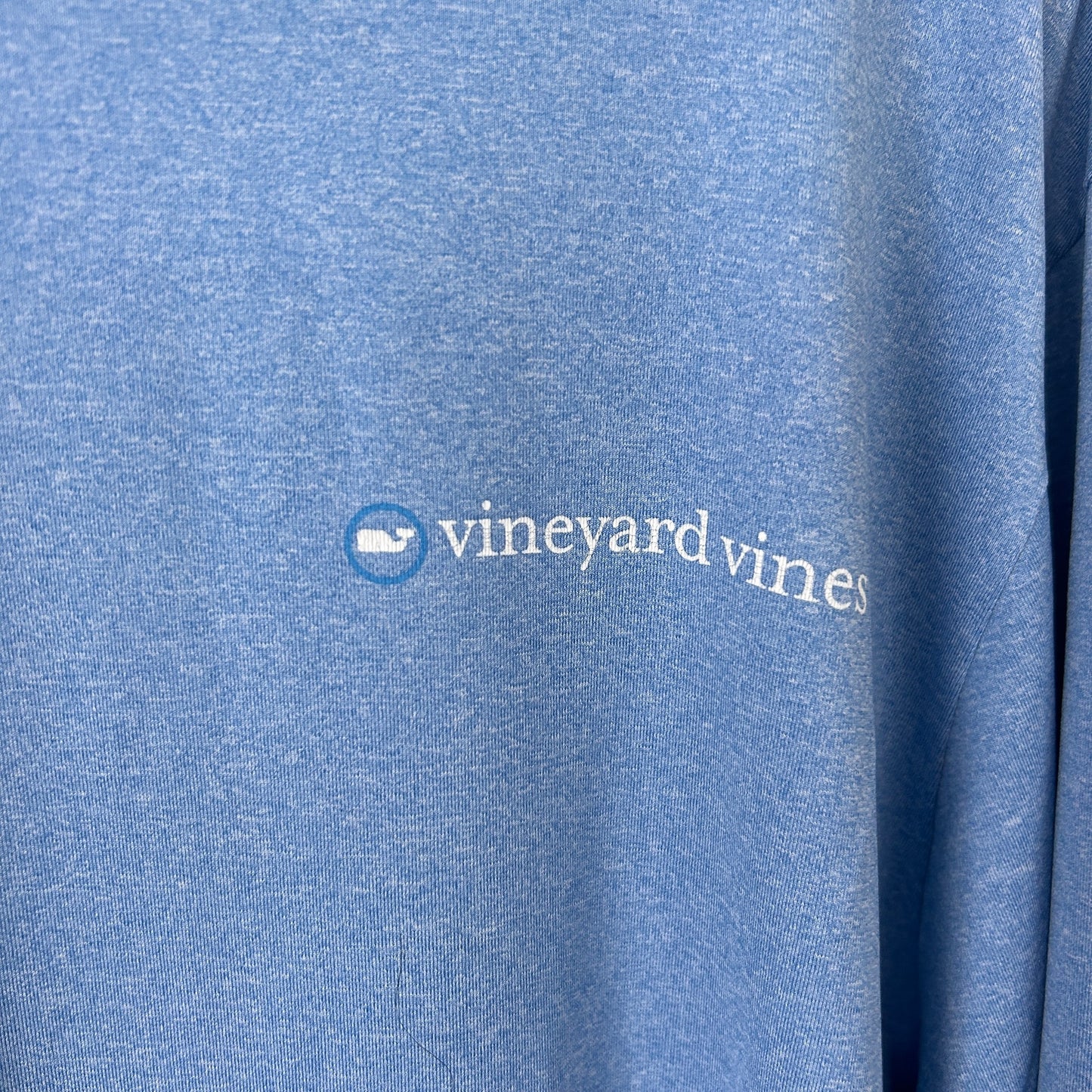 Vineyard Vines Performance Ocean Blue Long Sleeve Tee Oak Bluffs Mens Size Large