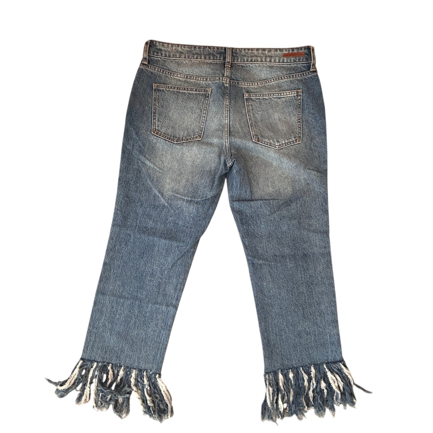 Pilcro and the Letterpress Hyphen Boho Fringed Boyfriend Jeans Womens Size 29