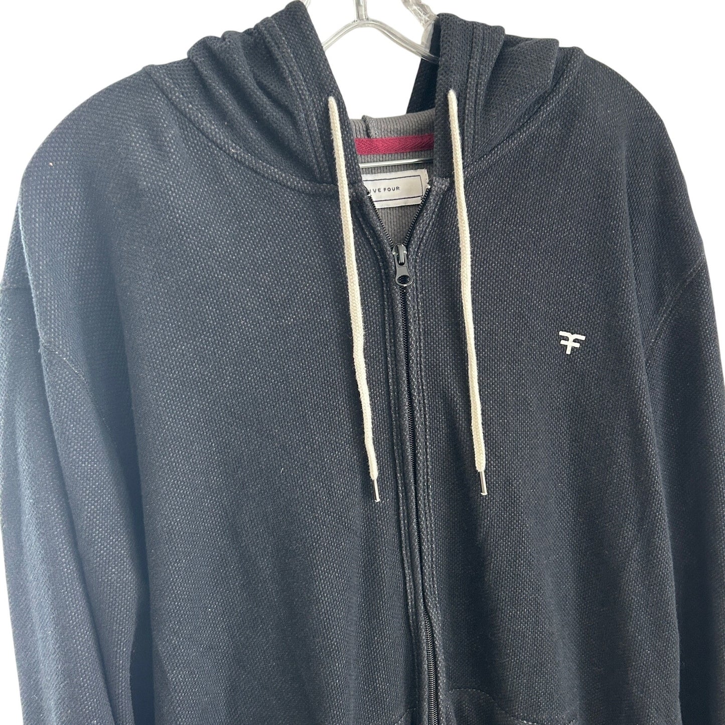 Five Four Black Full Zip Hooded Sweatshirt Men's Size 2XL