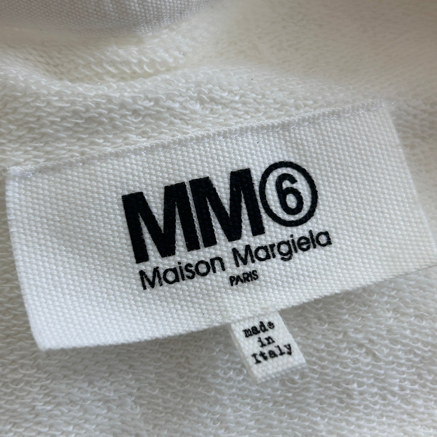 MM6 Maison Margiela Ivory Sleeveless Ruffle Sweatshirt Dress Womens Size Large