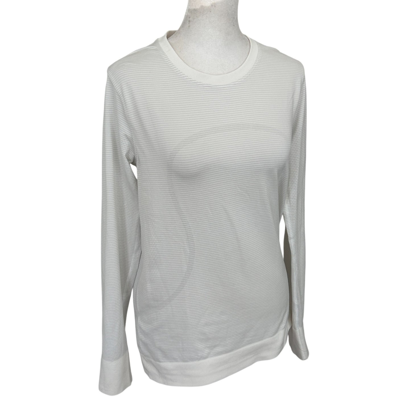 Lululemon White Swiftly Relaxed Long Sleeve Top Womens Size 8