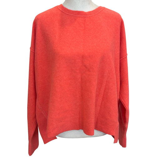 Free People Orange Wool Blend Pullover Boxy Sweater Womens Size Small