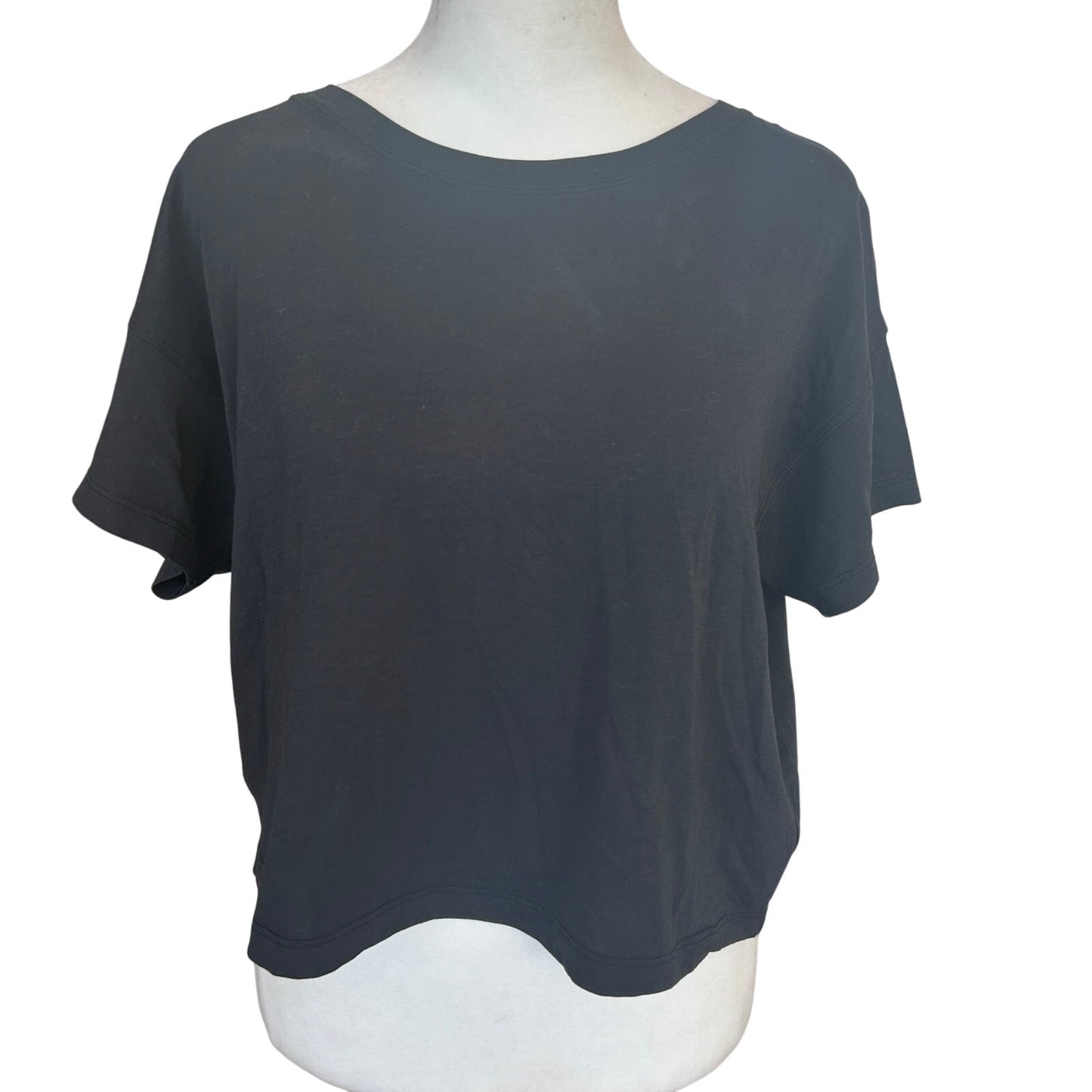 Lululemon Black All Yours Organic Cotton T-Shirt Short Sleeve Women's Size Small