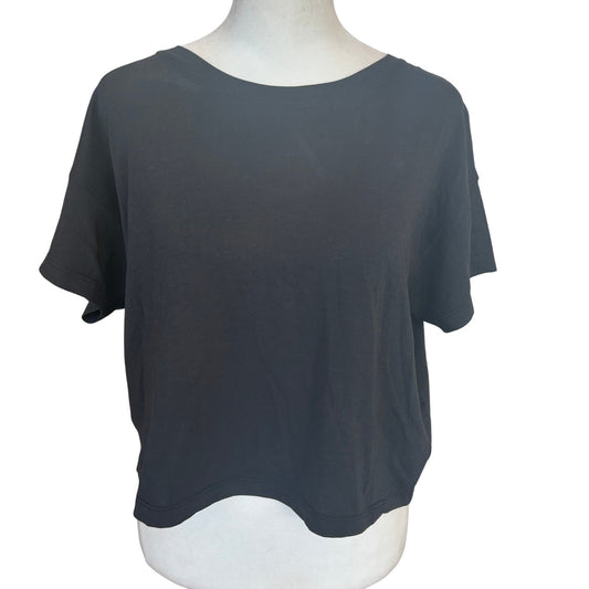 Lululemon Black All Yours Organic Cotton T-Shirt Short Sleeve Women's Size Small