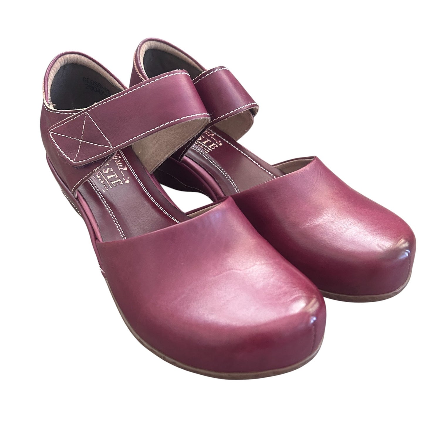 L'Artiste Spring Step Mary Jane Gloss Shoes Wine Purple Womens Size 38 / 7.5 NEW