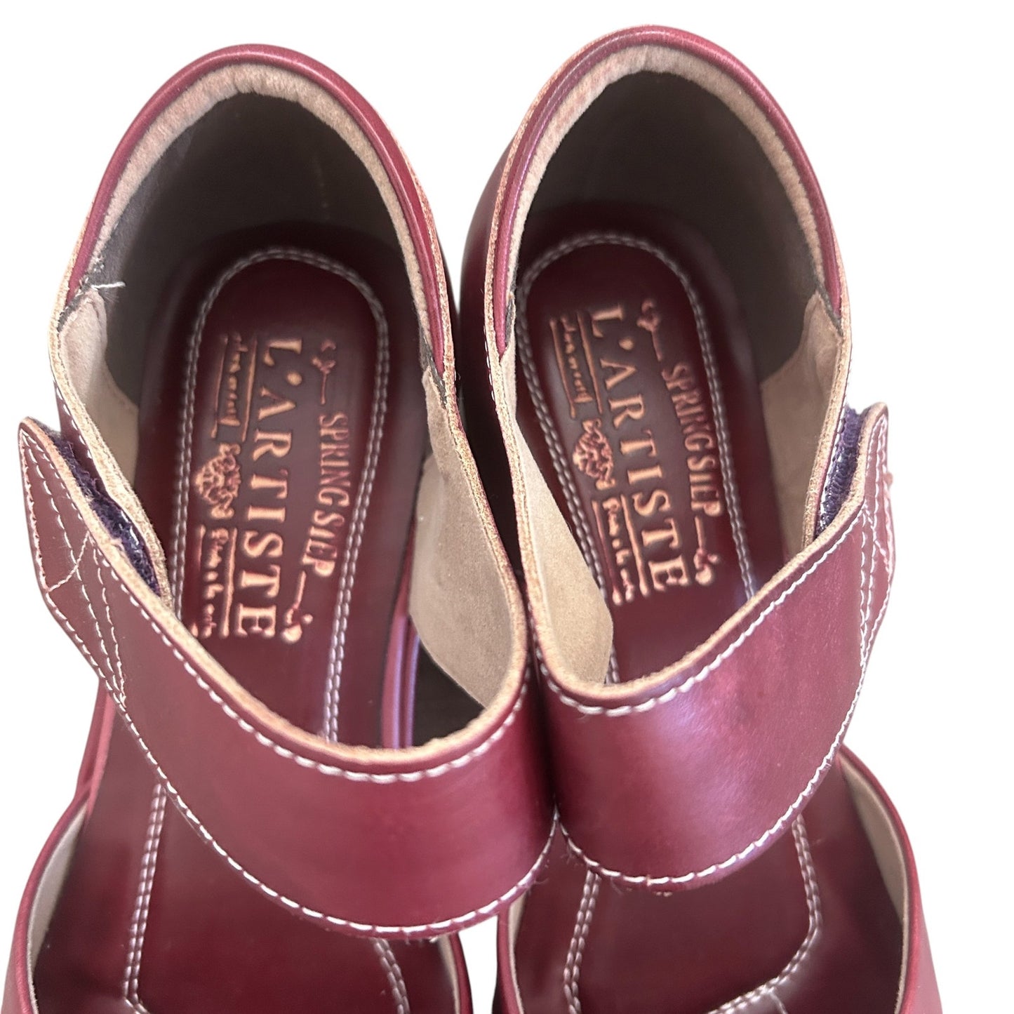 L'Artiste Spring Step Mary Jane Gloss Shoes Wine Purple Womens Size 38 / 7.5 NEW