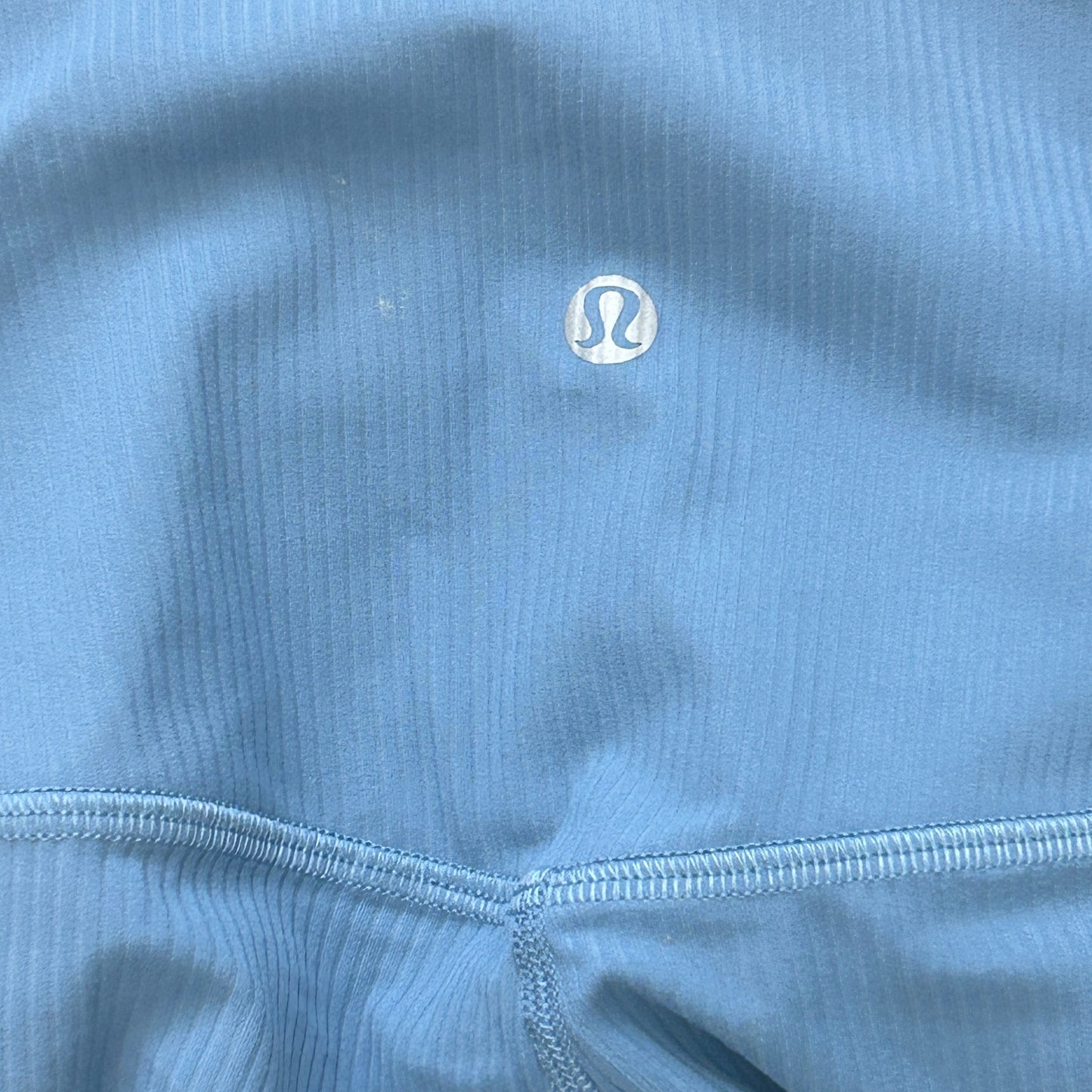 Lululemon Align Ribbed High Rise Crop 23" Utility Blue Nulu Fabric Womens Size 4