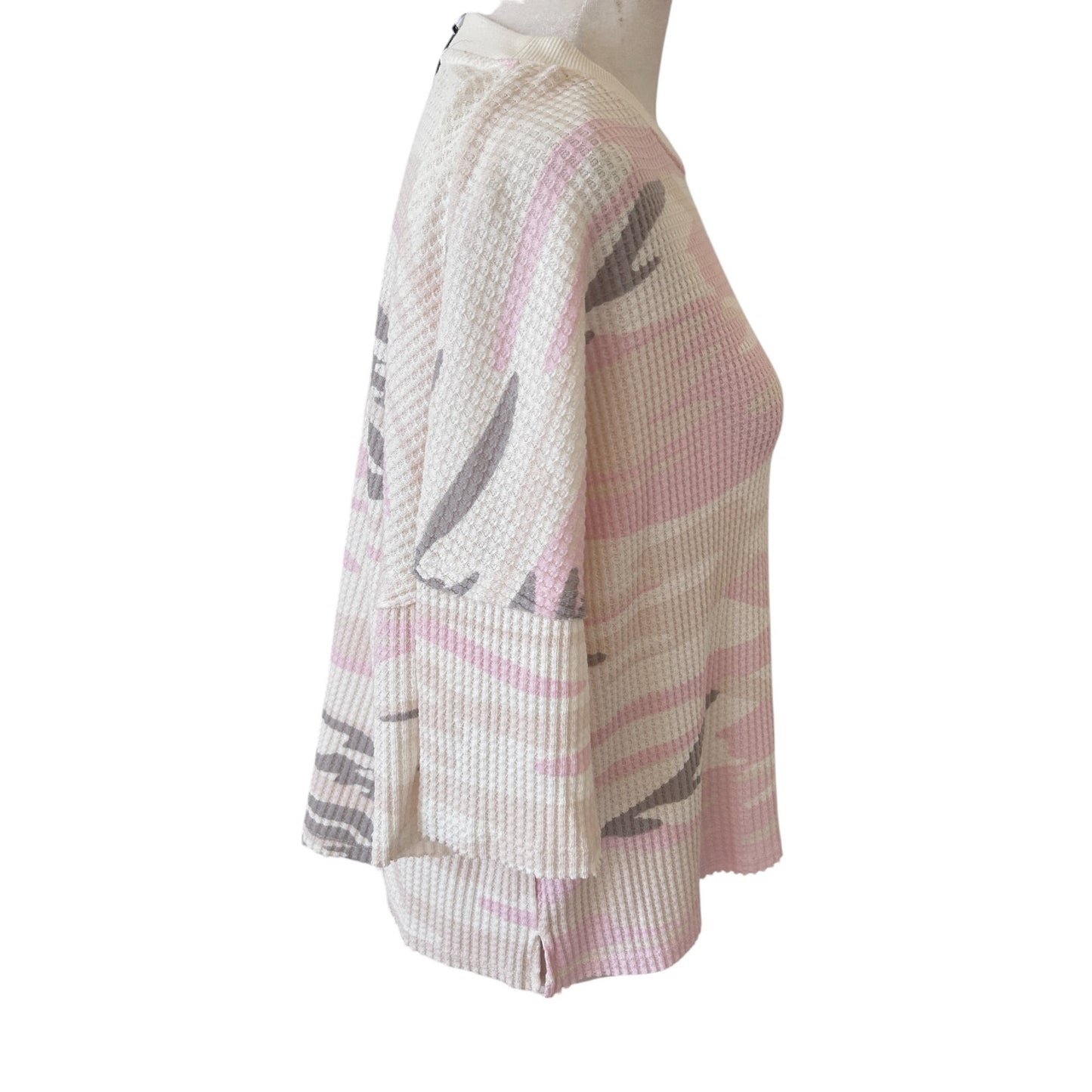 Z Supply NWT The Thermal Camo Football Tee Rose Pink Womens Size Small NEW