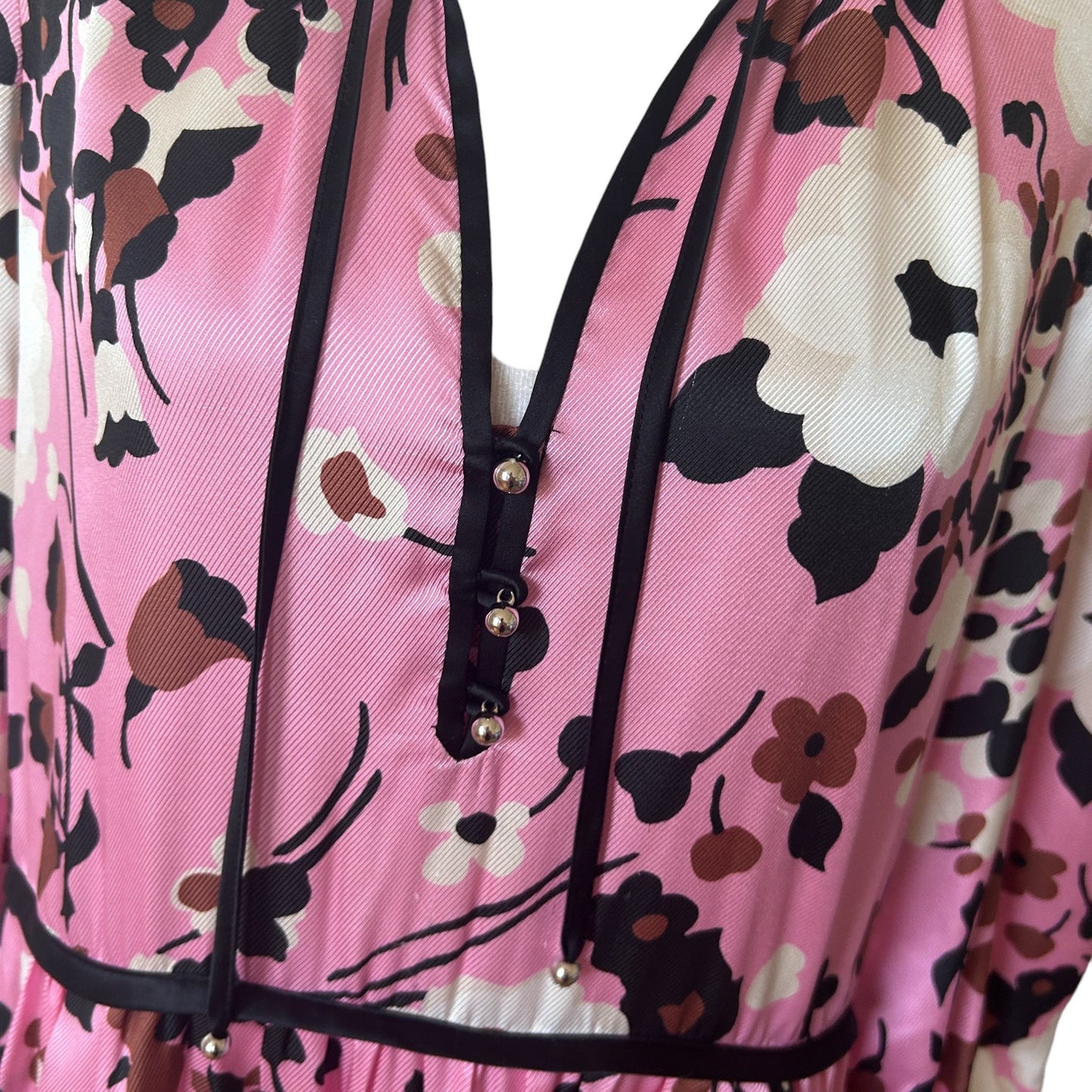 Veronica Beard Hawken Silk Tiered Ruffle Floral Mini Dress Pink Women’s Size 4