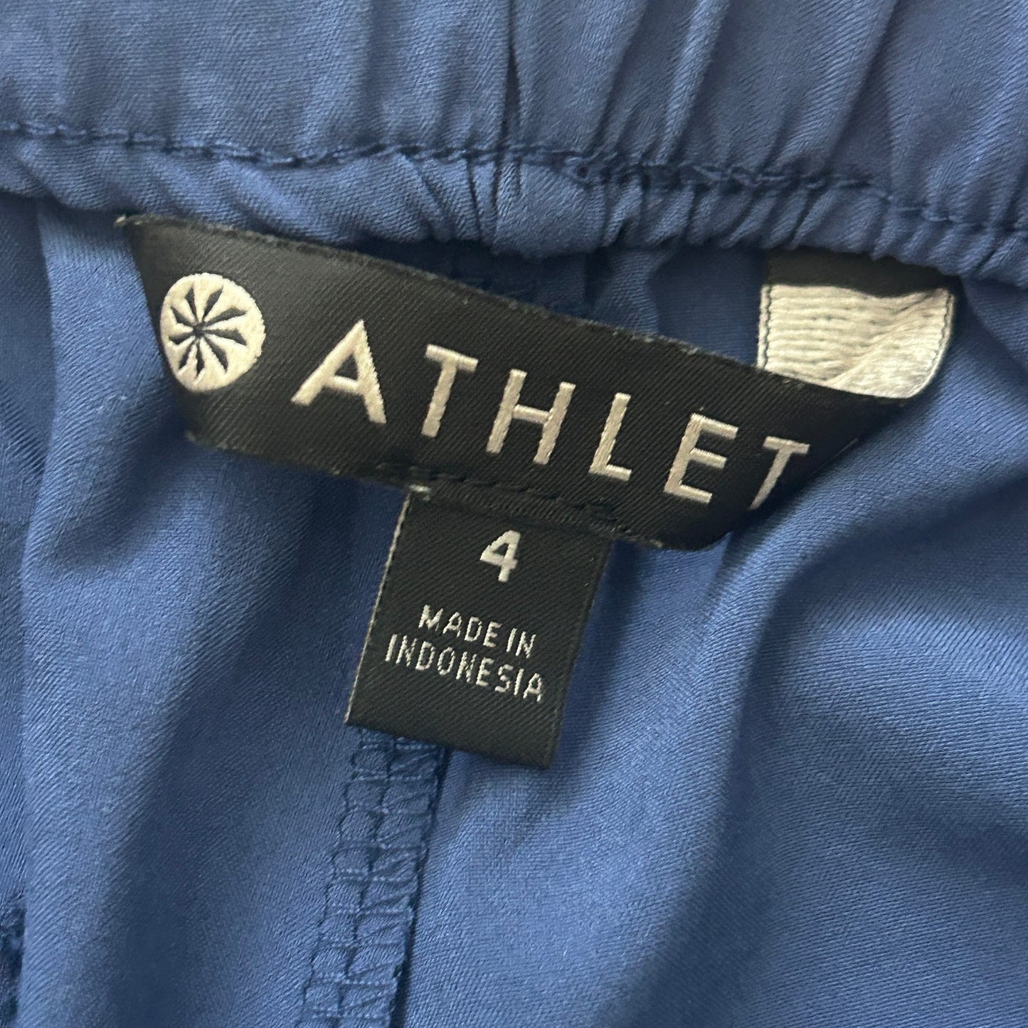 Athleta Skyline Featherweight Blue Tie Waist Belt Pants Womens Size 4