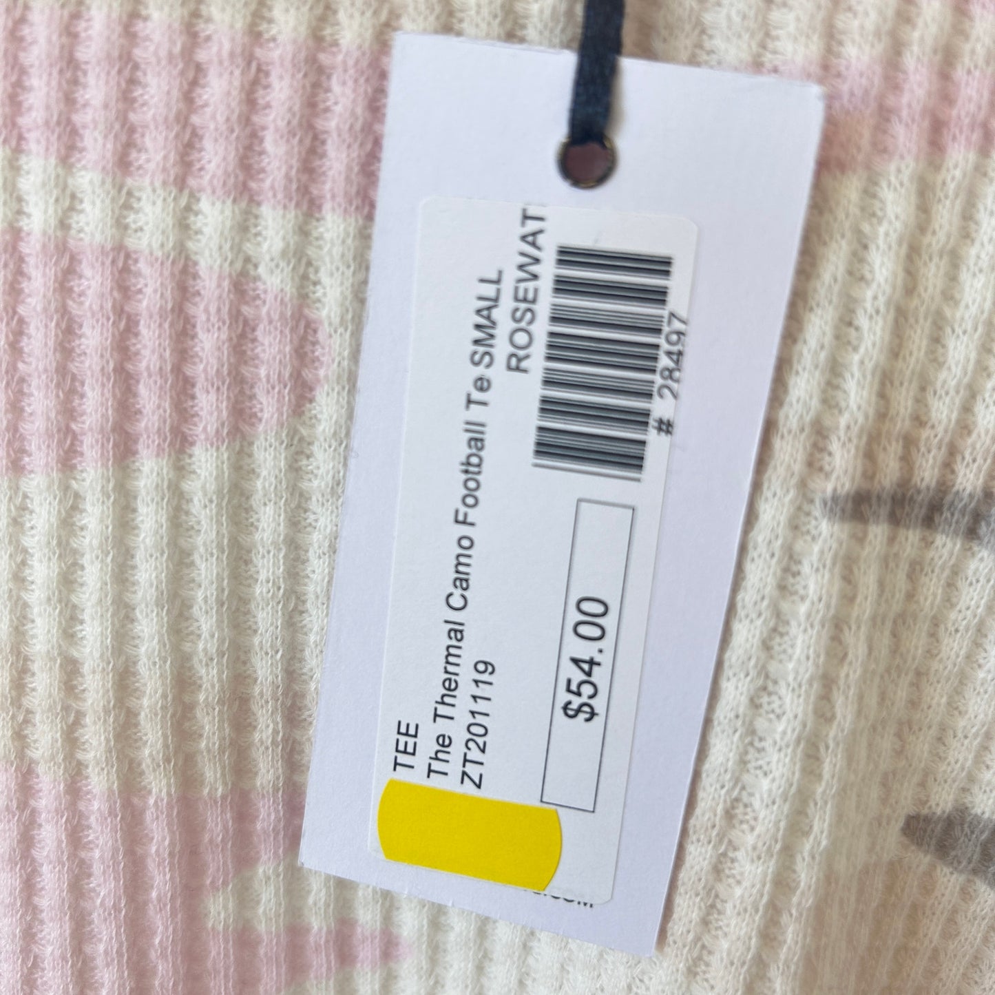 Z Supply NWT The Thermal Camo Football Tee Rose Pink Womens Size Small NEW