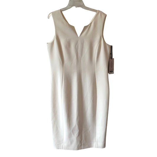 Per Se Carlisle Off-White Casablanca Sleeveless Sheath Dress Size 16 NEW