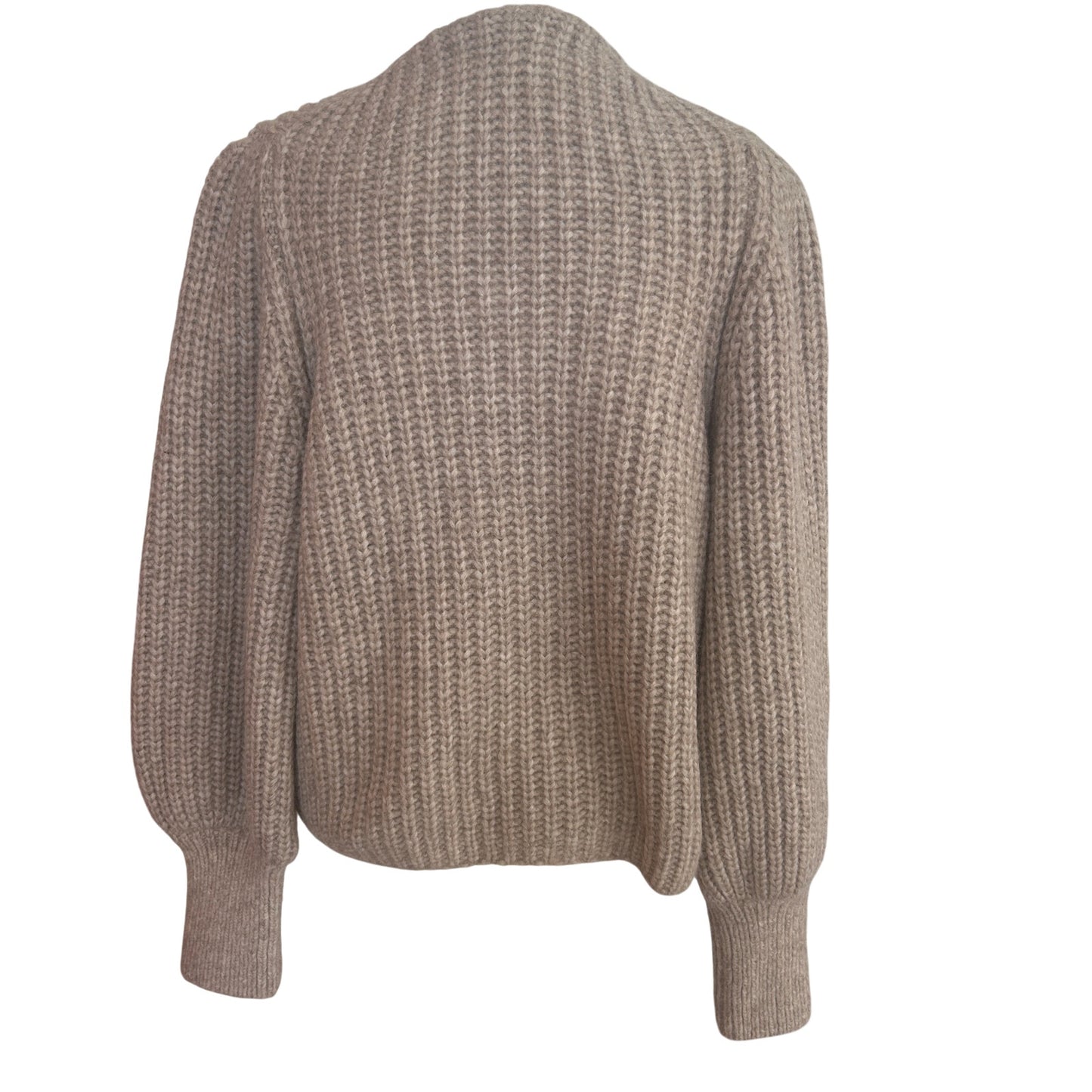 White + Warren NWT Plush Alpaca Blend Open Jacket Sweater Oat Straw Womens Small