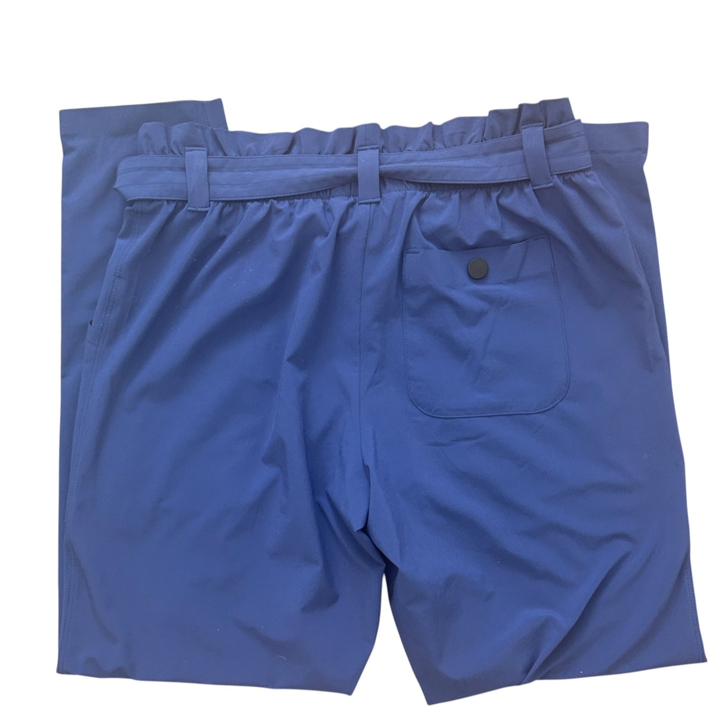 Athleta Skyline Featherweight Blue Tie Waist Belt Pants Womens Size 4