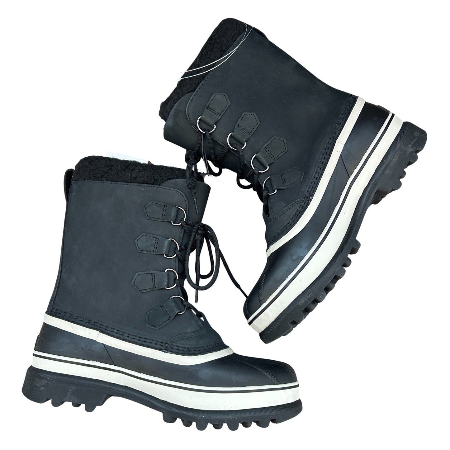 Sorel Caribou Black, Dark Stone Waterproof Insulated Boot Men's Size 10 NEW
