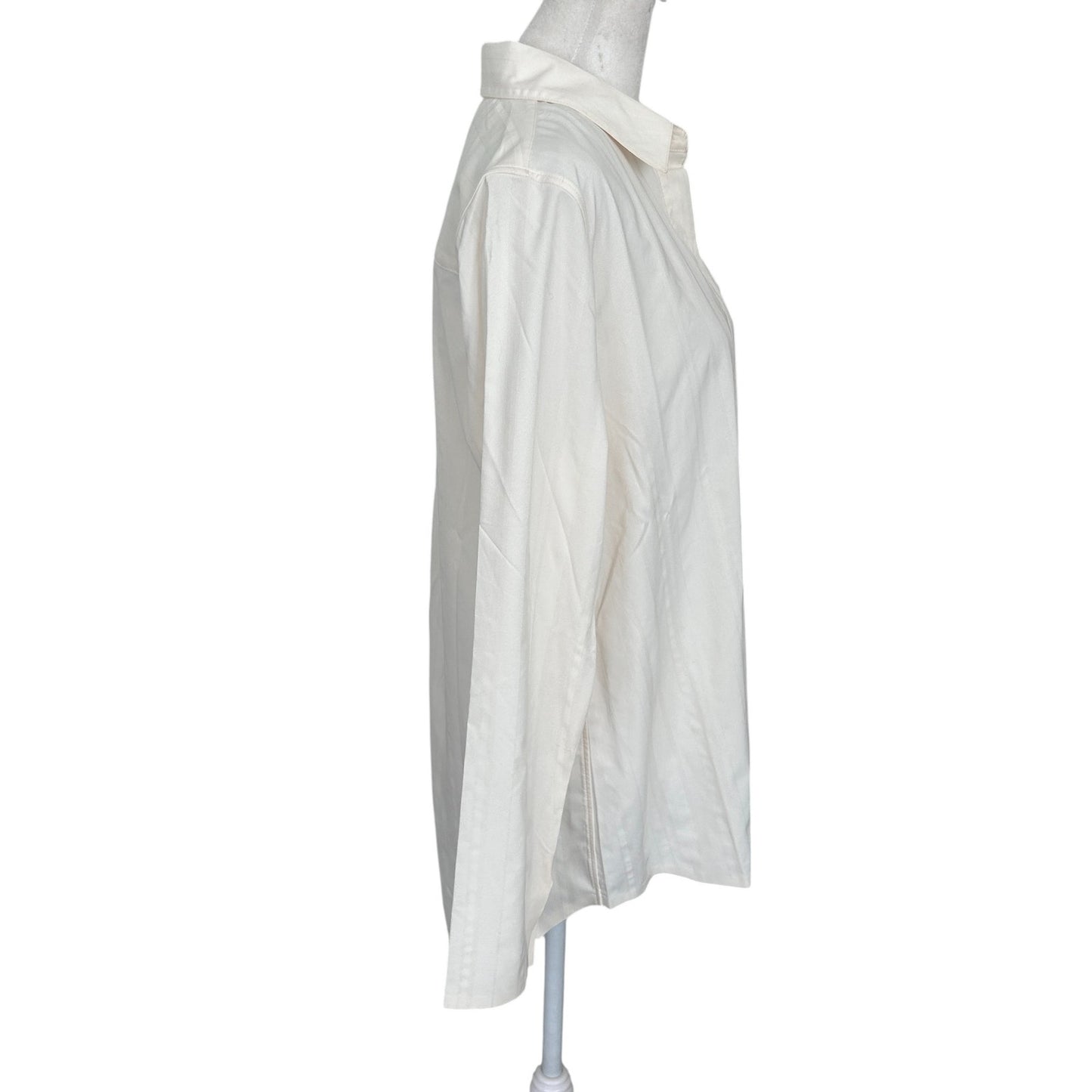 Athleta Urbanite Textured Top Long Sleeve Ivory Womens Size Small NEW
