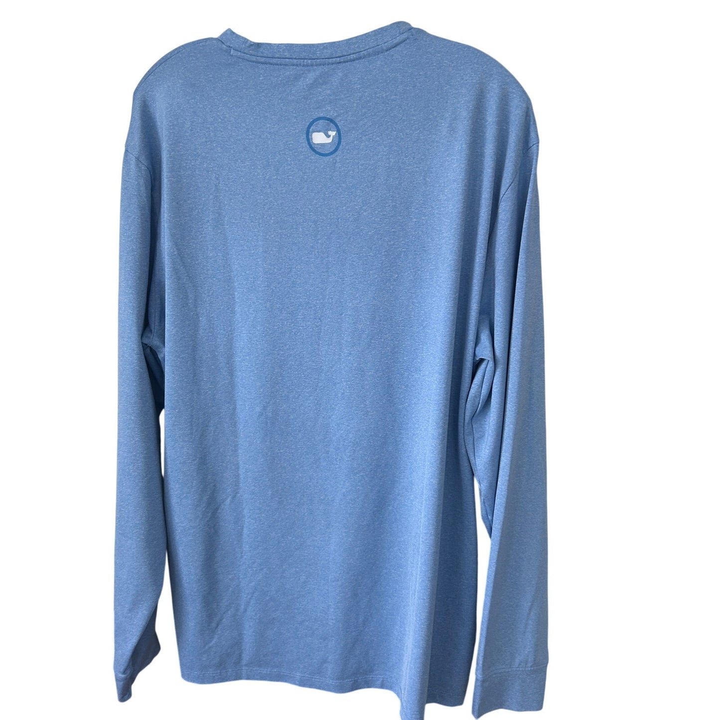 Vineyard Vines Performance Ocean Blue Long Sleeve Tee Oak Bluffs Mens Size Large